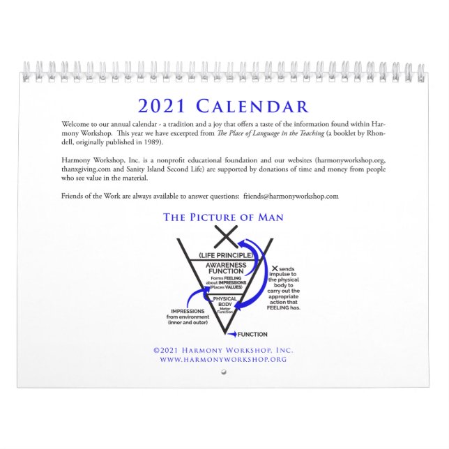 2021 års workshop om Harmony Kalender (Omslag)
