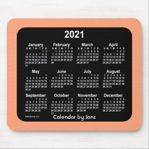 2021 Black Coral Calendar av Janz Mousepad Musmatta