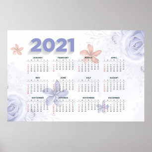 2021-Blommigtens kalender Poster