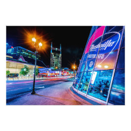 2021 Broadway in Nashville Tennessee - Print Fototryck