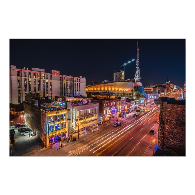 2021 Broadway Nashville Tennessee - Photo Print Fototryck (Framsidan)
