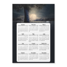 2021 Calendar Magic Träd Full Moon