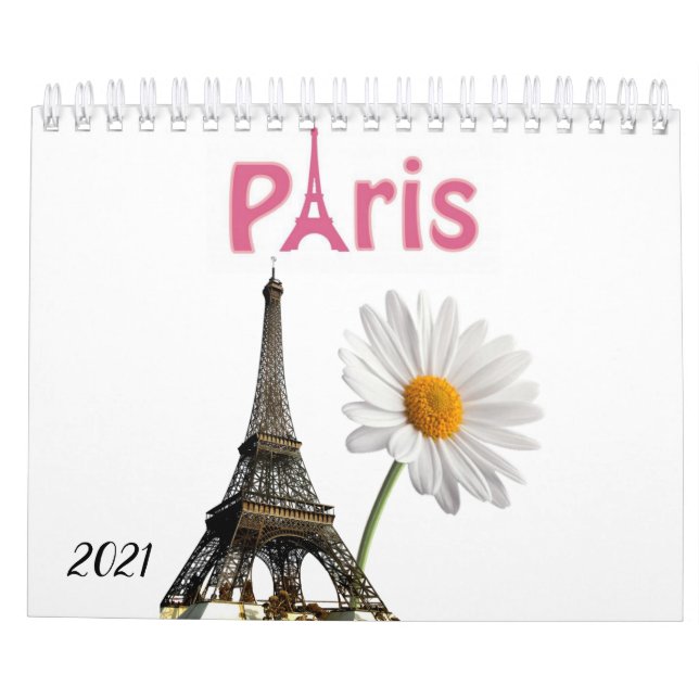 2021 Calendar Paris, Frankrike Kalender (Baksida)