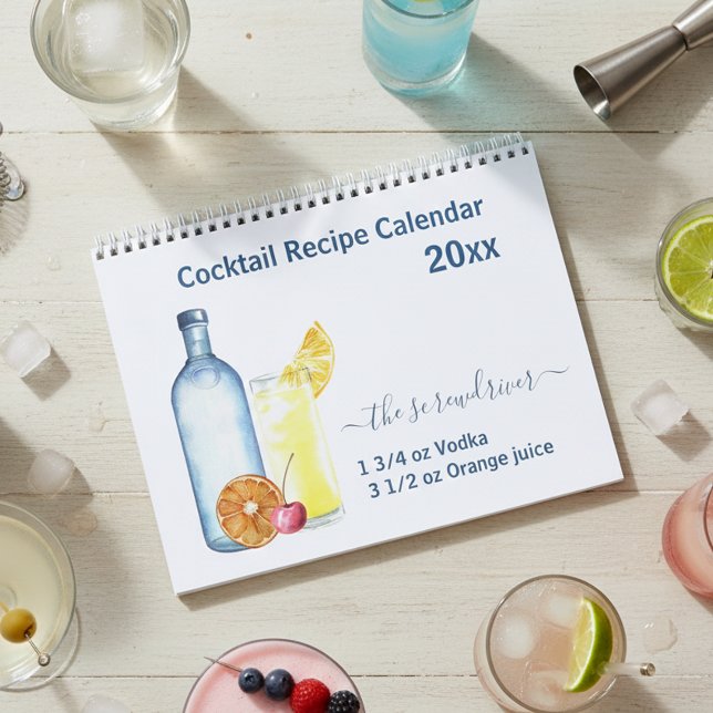 2021 Cocktail Blandat Drink Recipes Alcohol Pub Kalender (Skapare uppladdad)