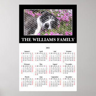 2021 Din favoritkalender för fotoAnpassningsbar Po Poster