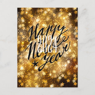 2021 Festive Guld Gott nytt år Helg Vykort