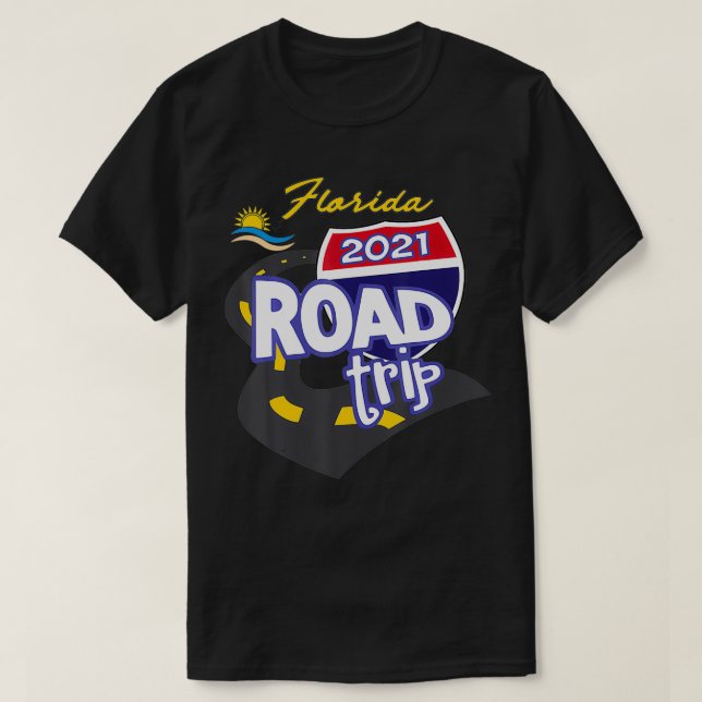 2021 Florida Road Trip  T Shirt (Design framsida)