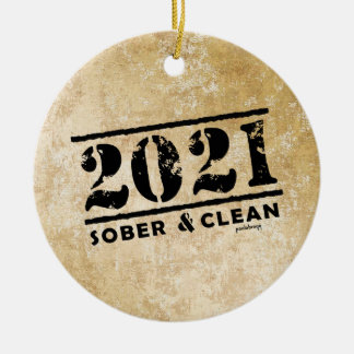 2021 Främjande av sober & Clean Recovery Julgransprydnad Keramik