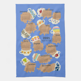2021 Fyll tea Calendar Kitchen Towel Kökshandduk