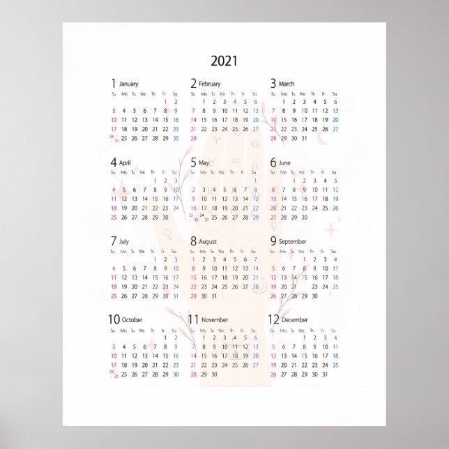 2021 Gott nytt år 2021 Nyår Lycklig 2021 Poster (Framsidan)