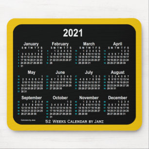 2021 Guld Neon 52 veckors kalender från Janz Musmatta