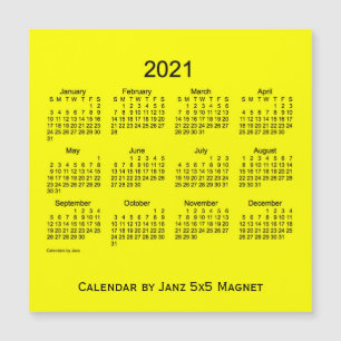 2021-Gultens kalender från Janz 5x5 Magnet