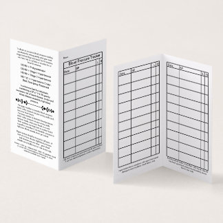 2021 Handy Wallet-kort för uppföljning av blodtryc Visitkort