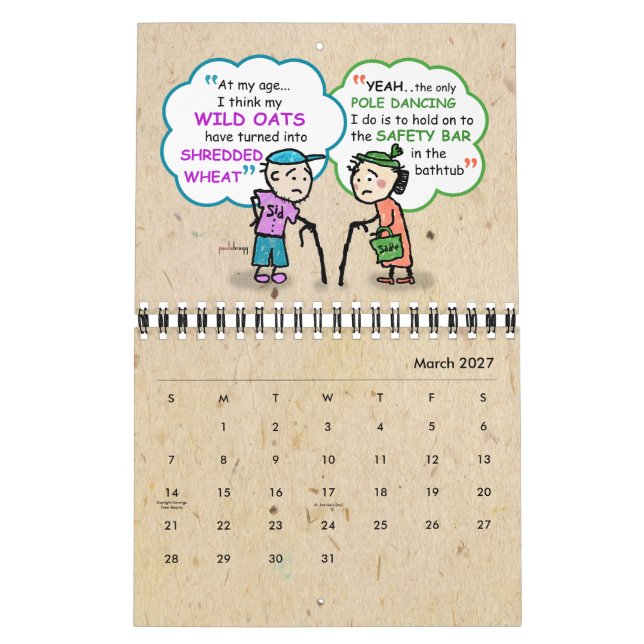 2021 Högre Pension-lejda citattecken Kalender (Mar 2027)