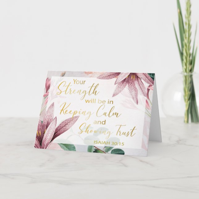 2021 JW-årstext - Lugn av Behålla och visa förtroe Kort (Framsida)