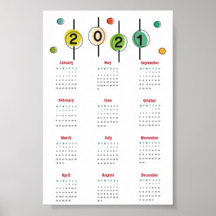 2021 kalender affisch