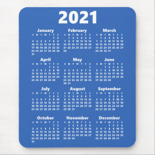 2021 Kalender Anpassningsbar Färg Modern Mousepad Musmatta
