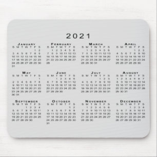 2021 Kalender Enkel Grått och svart Musmatta