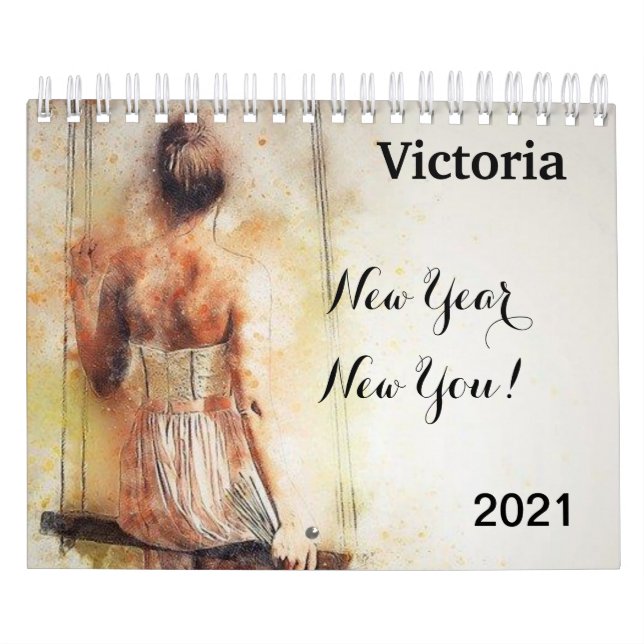 2021 Kalender - färgfull Blommigt (Omslag)