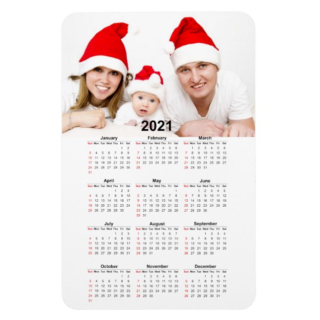 2021 Kalender med foto Magnet (Vertikal)