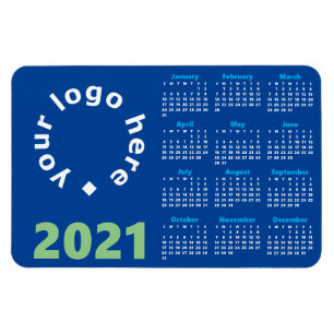2021 Kalender med Logotyp och Färg Magnet