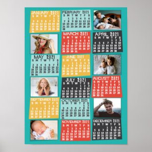 2021 Kalender (Se Beskrivning för ny version) Poster