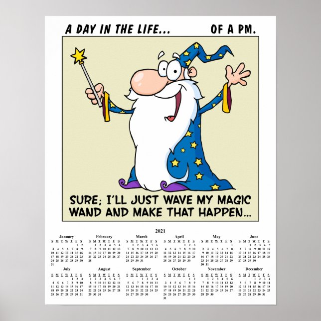 2021 Kalenderprojekthantering Poster (Framsidan)