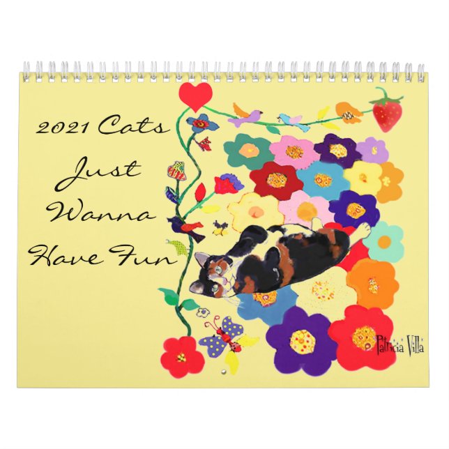 2021 Katter vill bara ha Roligt artikel 2021 Kalender (Omslag)