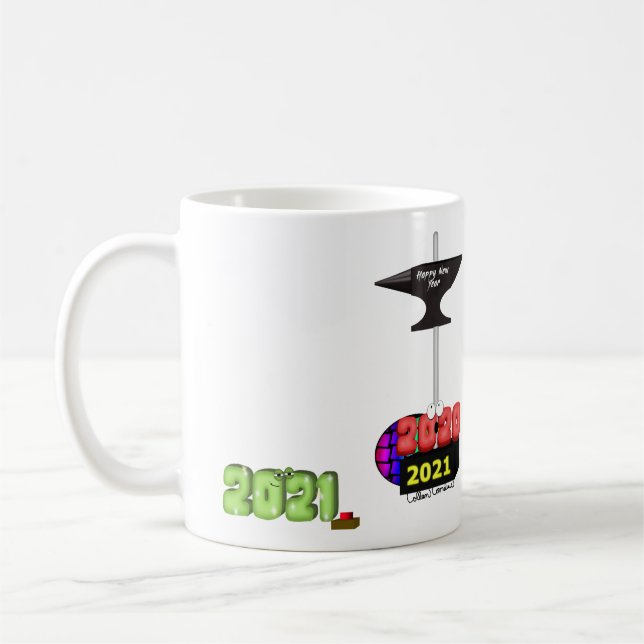 2021 Krossning 2020 med Gott nytt år Anvil Kaffemugg (Vänster)