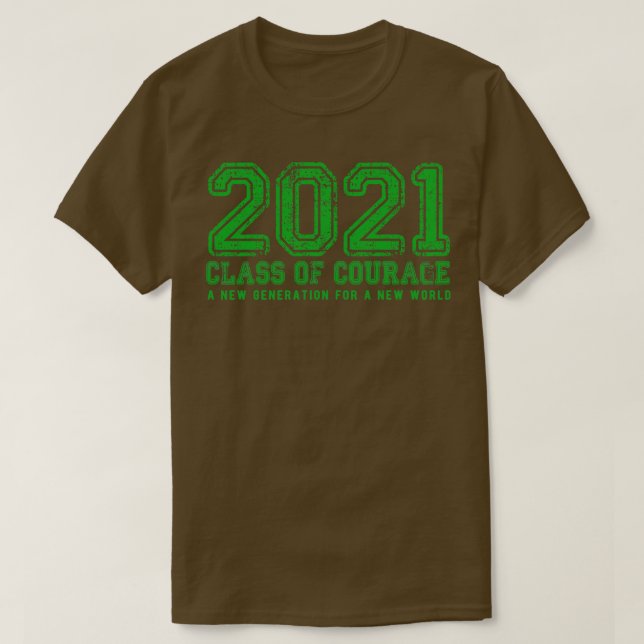 2021 Kursklass i Grönt T Shirt (Design framsida)