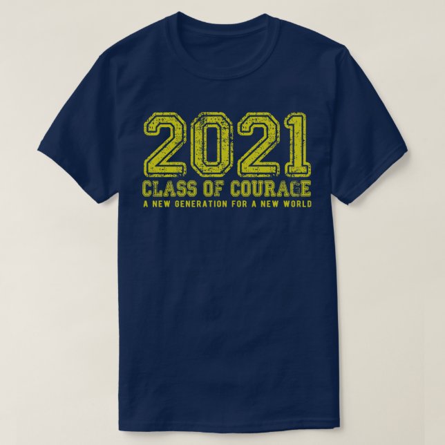 2021 Kursklass i Gult T Shirt (Design framsida)