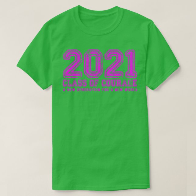 2021 Kursklass i Rosa T Shirt (Design framsida)