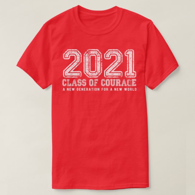 2021 Kursklass i vitt T Shirt (Design framsida)