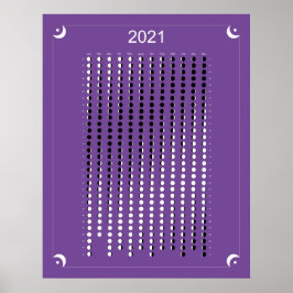 2021 - Månkalender Lila Poster