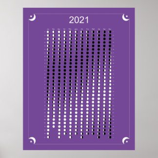 2021 - Månkalender Lila Poster