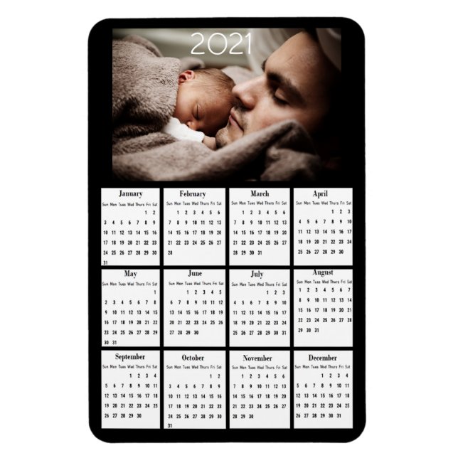 2021 Mini Calendar-kylskåp Magnet (Vertikal)