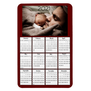 2021 Mini Calendar-kylskåp Magnet