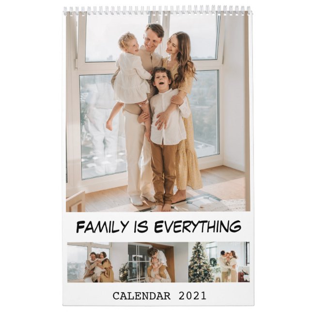 2021 Modern Anpassningsbar Fotofamilj är allt Kalender (Omslag)