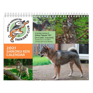 2021 North American Shikoku Klubb Calendar Kalender