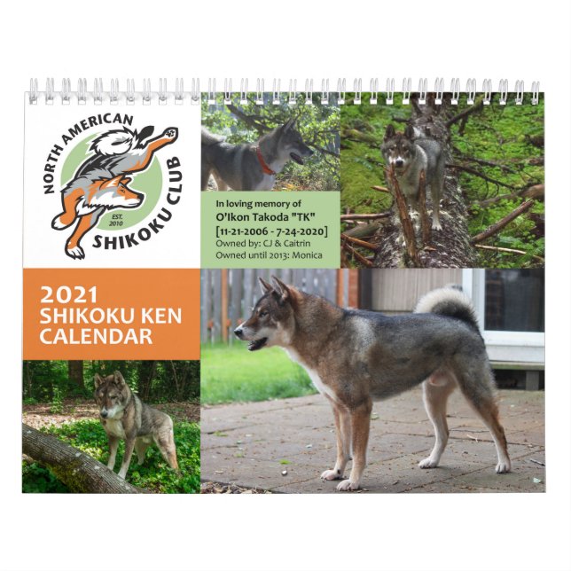 2021 North American Shikoku Klubb Calendar Kalender (Omslag)