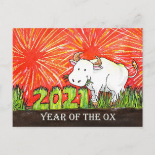 2021 Oxens år postkort Vykort