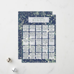 2021 Pandemi BINGO Funny Mistletoe Navy God jul Julkort