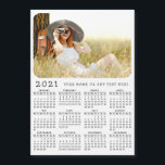 2021 Photo Fridge Magnet Calendar måndag till Sönd<br><div class="desc">För 2023 års kalender, gå till https://www.zazzle.com/2023_photo_calendar_fridge_magnet_monday_to_sunday-256412505295855635. I måndags till Söndag är det lätt att anpassa dagens anpassningsbar foto 2021 med ett magnetkort för kalenderkylskåp med din text, t.ex. namn, namn i familjen osv. Klicka på "Anpassa den här mallen" och ändra fotot där för att få resultatet med samma snyggt...</div>