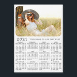 2021 Photo Fridge Magnet Calendar måndag till Sönd<br><div class="desc">För 2023 års kalender, gå till https://www.zazzle.com/2023_photo_calendar_fridge_magnet_monday_to_sunday-256412505295855635. I måndags till Söndag är det lätt att anpassa dagens anpassningsbar foto 2021 med ett magnetkort för kalenderkylskåp med din text, t.ex. namn, namn i familjen osv. Klicka på "Anpassa den här mallen" och ändra fotot där för att få resultatet med samma snyggt...</div>
