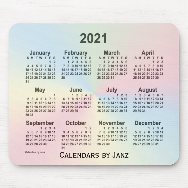 2021 Rainbow Cloud Calendar av Janz Musmatta (Framsidan)
