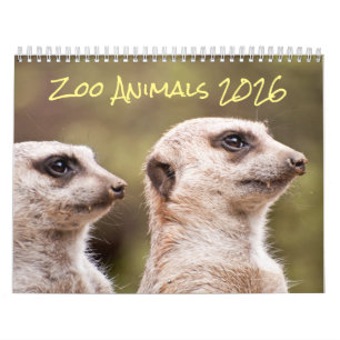 2021 Safari Zoo Animals Fotografi Kalender