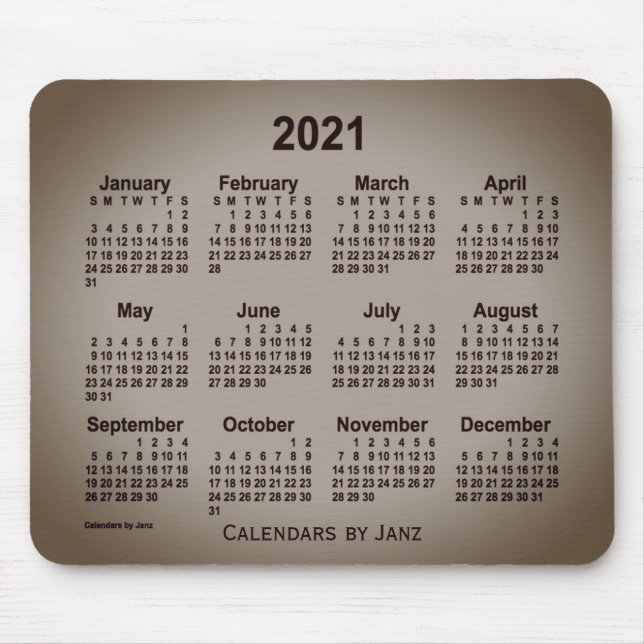 2021 San Telmo Grått Calendar av Janz Mouse Pad Musmatta (Framsidan)