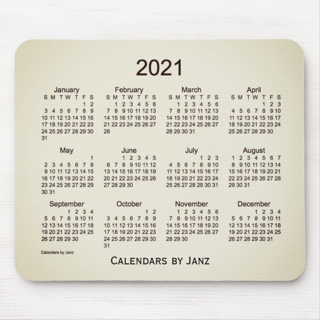 2021 San Telmo-kalender av Janz Mouse Pad Musmatta (Framsidan)
