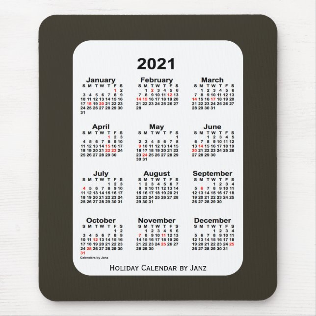 2021 Sepia Blue-kalender från Janz Musmatta (Framsidan)
