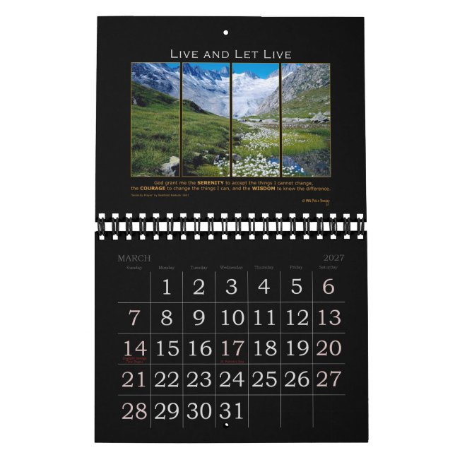 2021 Service Prayer gud Bevilja offertåtervinning Kalender (Mar 2027)